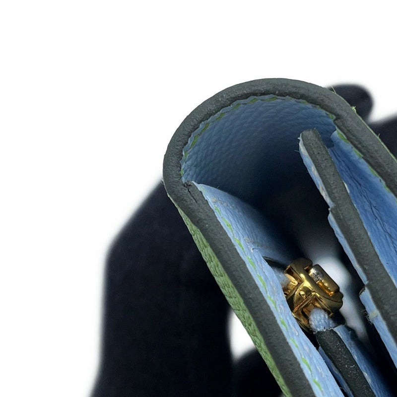 エルメス 長財布 ベアンスフレ ヴェルソ ヴェールクリケット/セレステ/ゴールド金具 エプソン Y刻印 財布