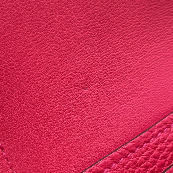 エルメス 長財布 ドゴンGM デュオ ローズメキシコ/シルバー金具 トゴ U刻印 HERMES 財布