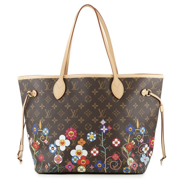 ルイヴィトン トートバッグ モノグラム LV × TM ネヴァーフル MM ポーチ付き M13271 LOUIS VUITTON 村上隆 コラボ