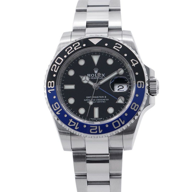 ロレックス GMTマスター2 デイト ランダムシリアル ルーレット 116710BLNR ROLEX 腕時計 黒文字盤