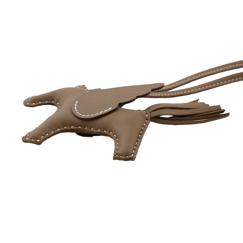 エルメス バッグチャーム ロデオPM ペガサス エトゥープ ラムスキン K刻印 HERMES チャーム オーナメント