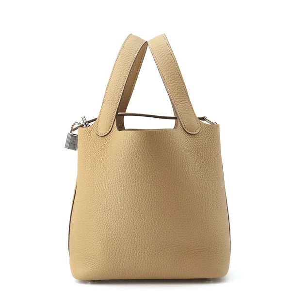エルメス ハンドバッグ ピコタンロックPM ビスキュイ/シルバー金具 トリヨンクレマンス K刻印 HERMES トートバッグ