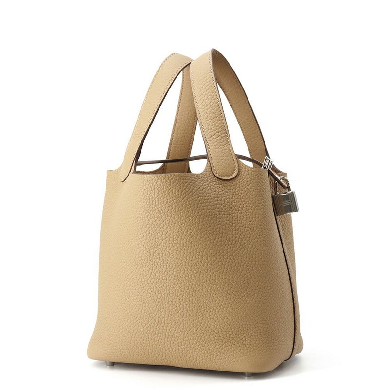 エルメス ハンドバッグ ピコタンロックPM ビスキュイ/シルバー金具 トリヨンクレマンス K刻印 HERMES トートバッグ