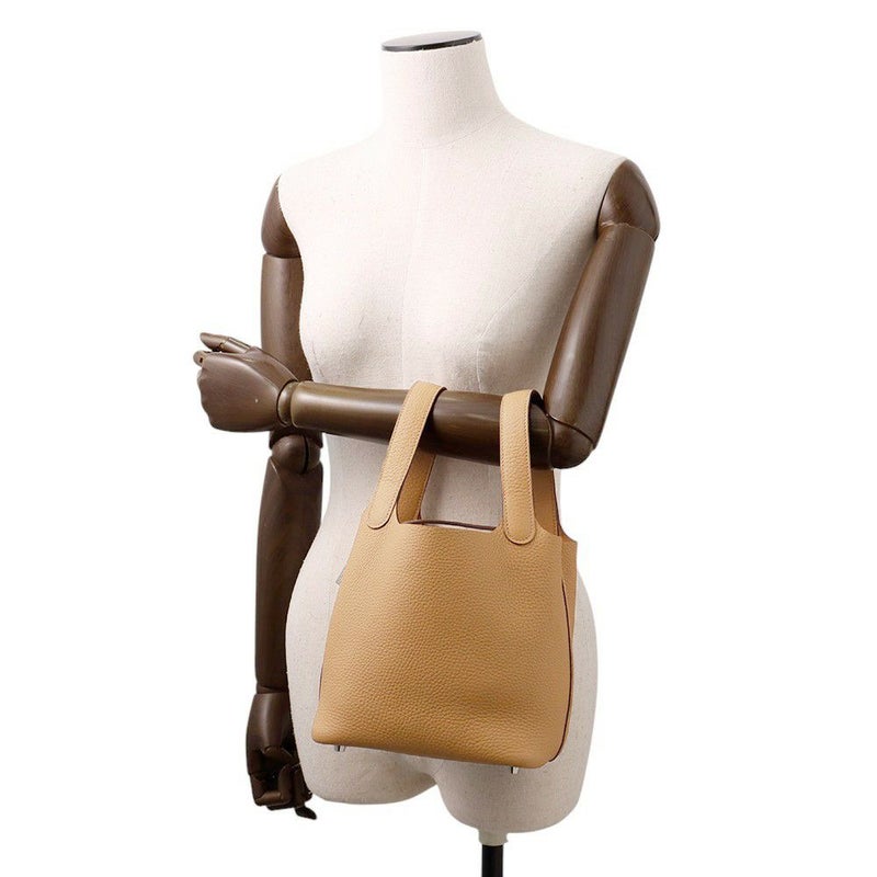 エルメス ハンドバッグ ピコタンロックPM ビスキュイ/シルバー金具 トリヨンクレマンス K刻印 HERMES トートバッグ