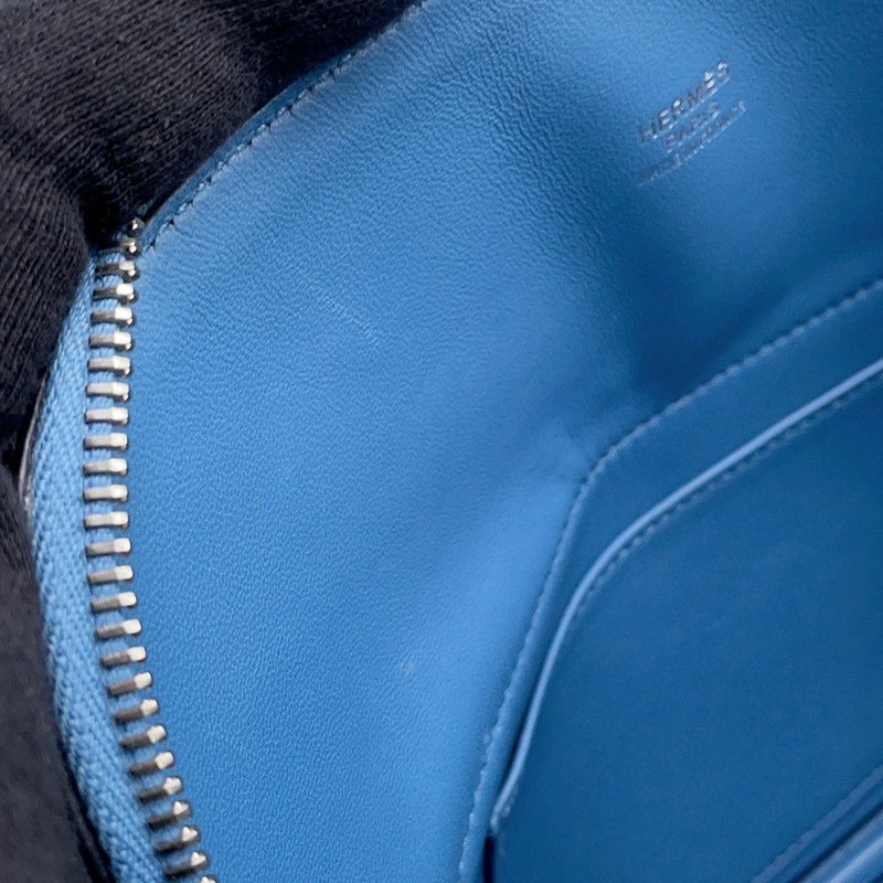 エルメス ハンドバッグ ボリード27 アズール/シルバー金具 エプソン D刻印 2wayショルダー