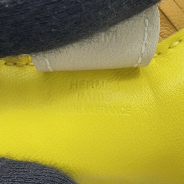 エルメス バッグチャーム ロデオPM ライム/クレ/セサミ ラムスキン B刻印 HERMES チャーム オーナメント