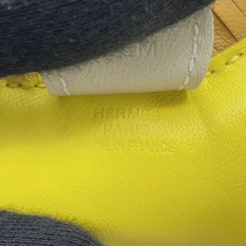 エルメス バッグチャーム ロデオPM ライム/クレ/セサミ ラムスキン B刻印 HERMES チャーム オーナメント