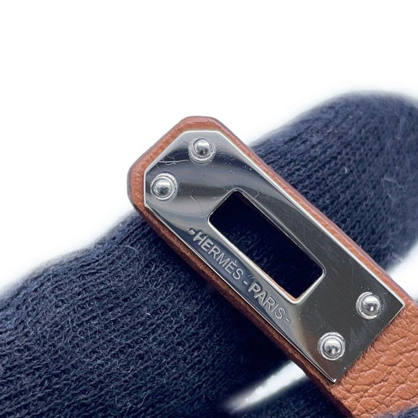 エルメス ブレスレット ケリー ドゥブルトゥール ゴールド/シルバー金具 スイフト Y刻印 サイズT3 HERMES アクセサリー