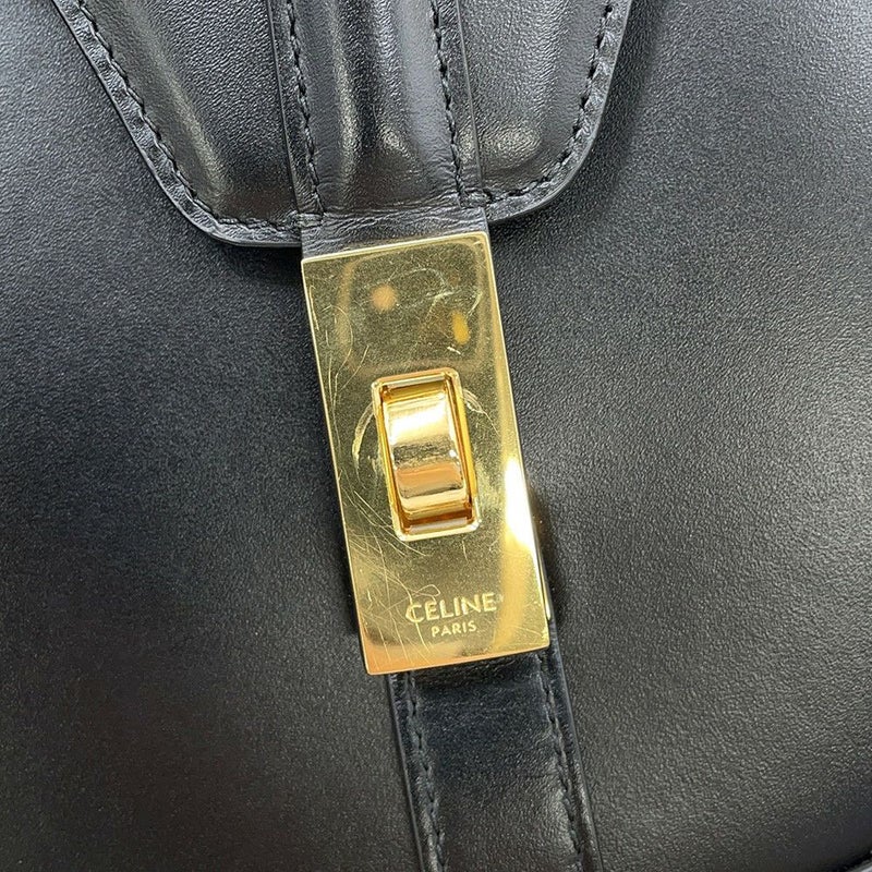 セリーヌ ショルダーバッグ ブザス 16 セーズ レザー 193993 CELINE 黒