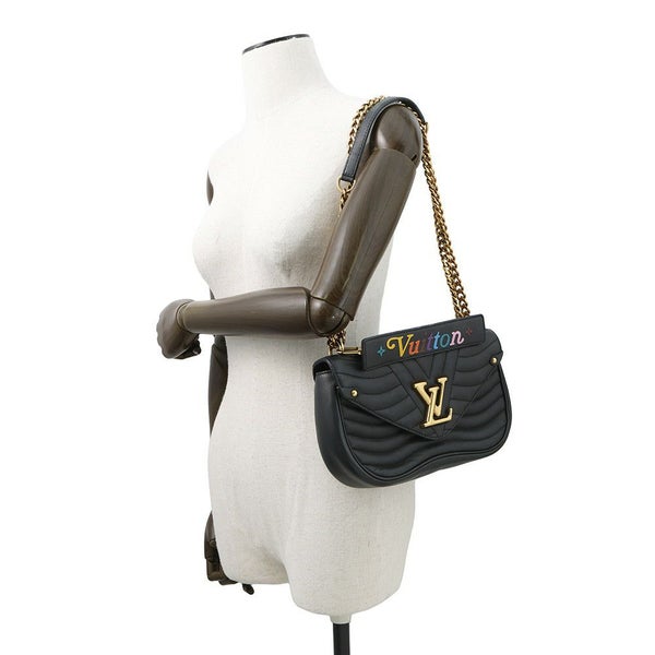 ルイヴィトン ショルダーバッグ ニューウェーブ チェーンバッグMM M51498 LOUIS VUITTON 3wayバッグ ブラック 黒