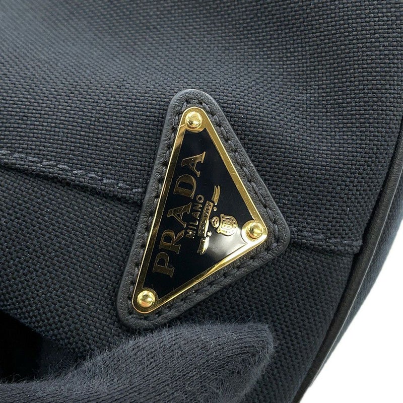 プラダ ハンドバッグ ジャカード ロゴ キャンバス 1BA579 PRADA 2way 黒