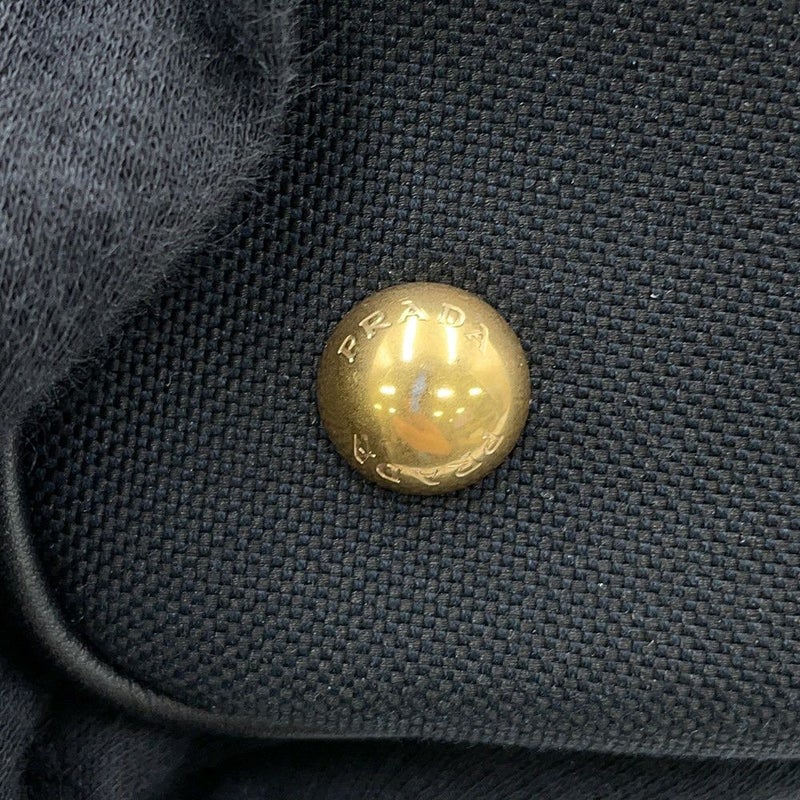 プラダ ハンドバッグ ジャカード ロゴ キャンバス 1BA579 PRADA 2way 黒