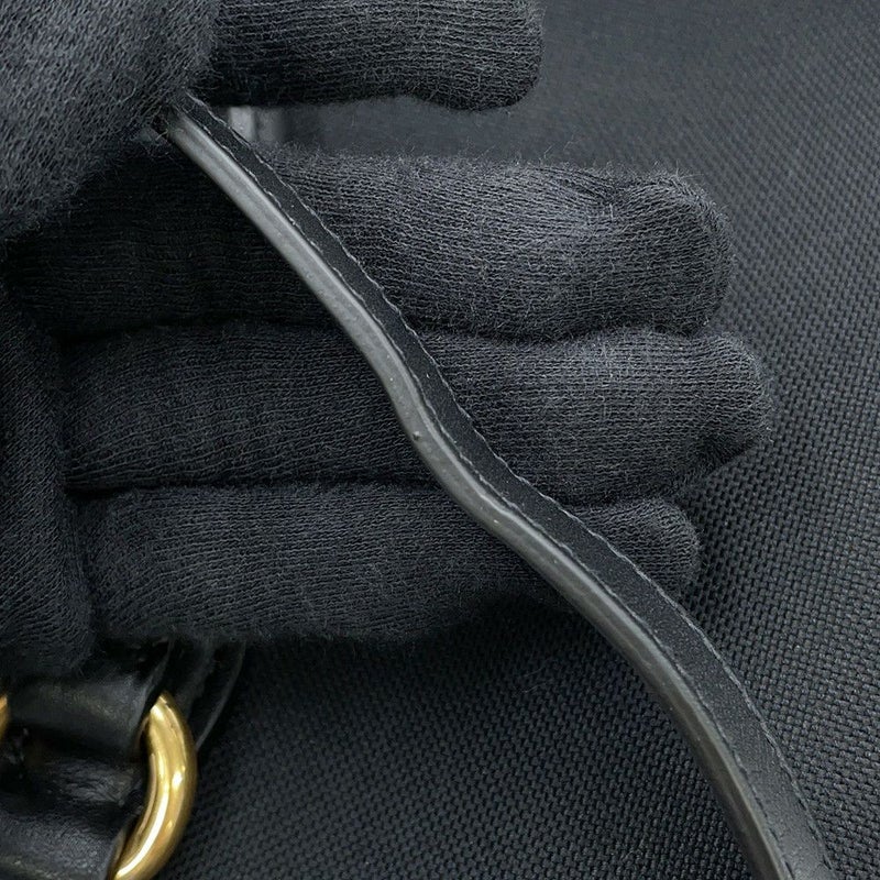 プラダ ハンドバッグ ジャカード ロゴ キャンバス 1BA579 PRADA 2way 黒