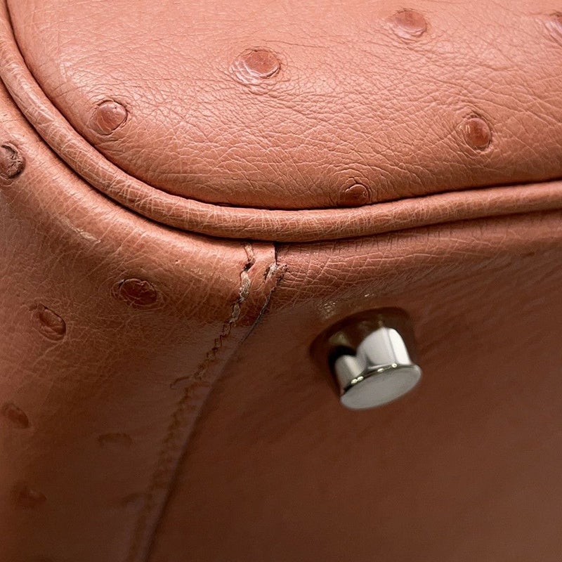 エルメス ハンドバッグ リンディ26  テリキュート/シルバー金具 オーストリッチ T刻印 2wayショルダー