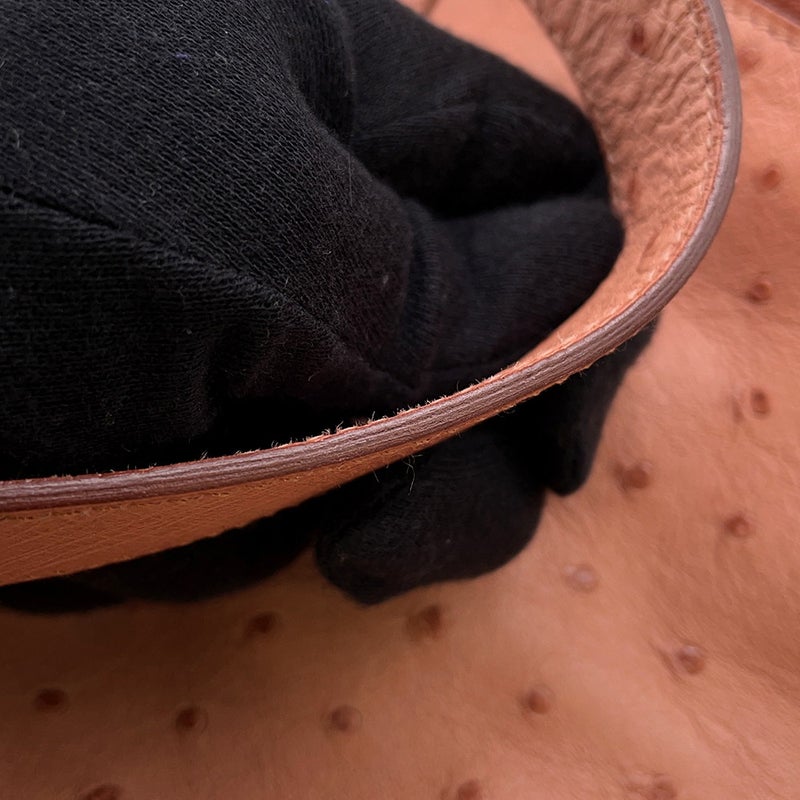 エルメス ハンドバッグ リンディ26  テリキュート/シルバー金具 オーストリッチ T刻印 2wayショルダー