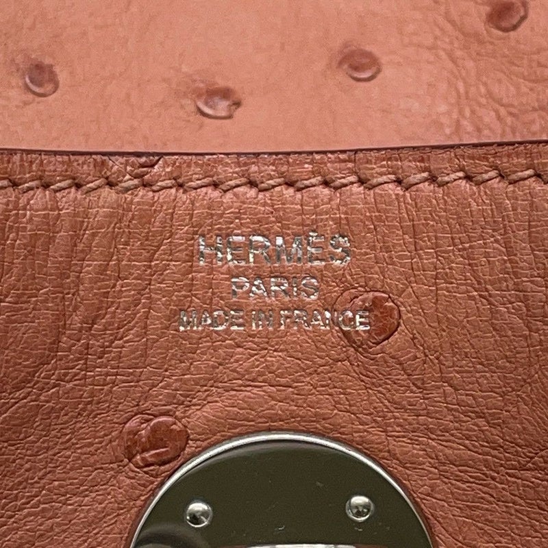 エルメス ハンドバッグ リンディ26  テリキュート/シルバー金具 オーストリッチ T刻印 2wayショルダー