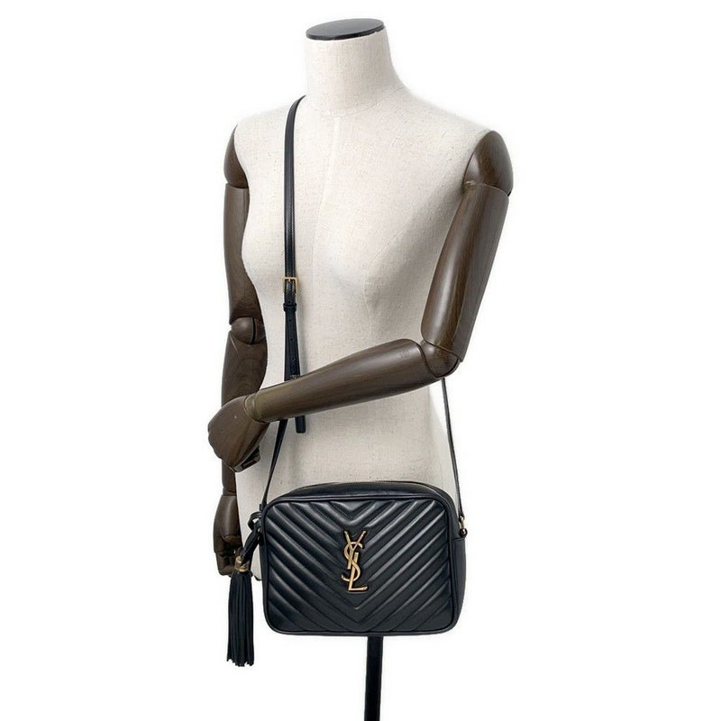 サンローランパリ ショルダーバッグ ルー カメラバッグ レザー 574494 SAINT LAURENT PARIS キルティング 黒
