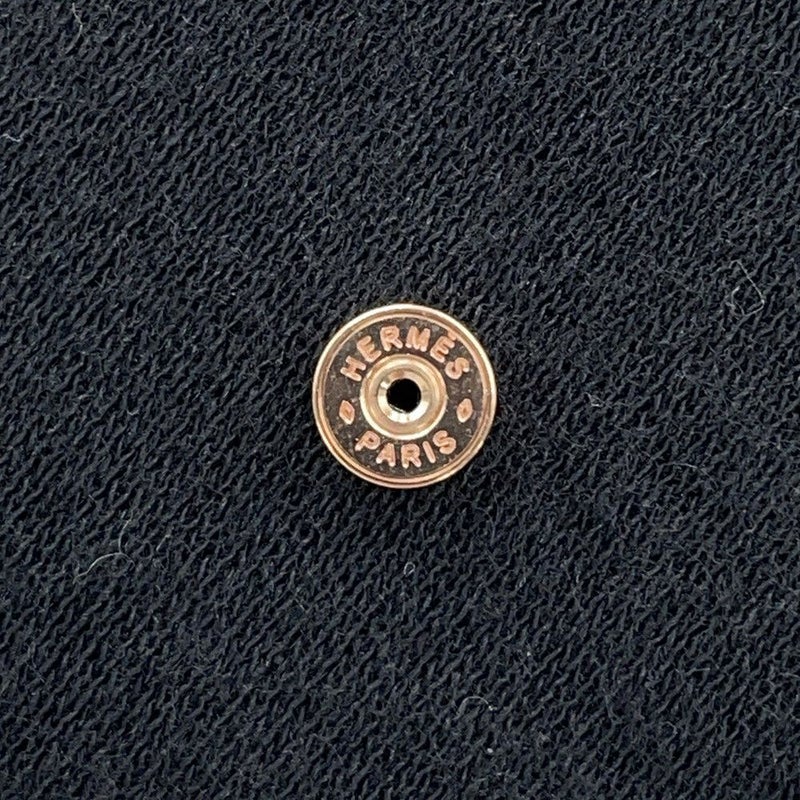 エルメス ピアス ブラゾン フォーブル/ピンクゴールド金具 メタル エナメル HERMES アクセサリー