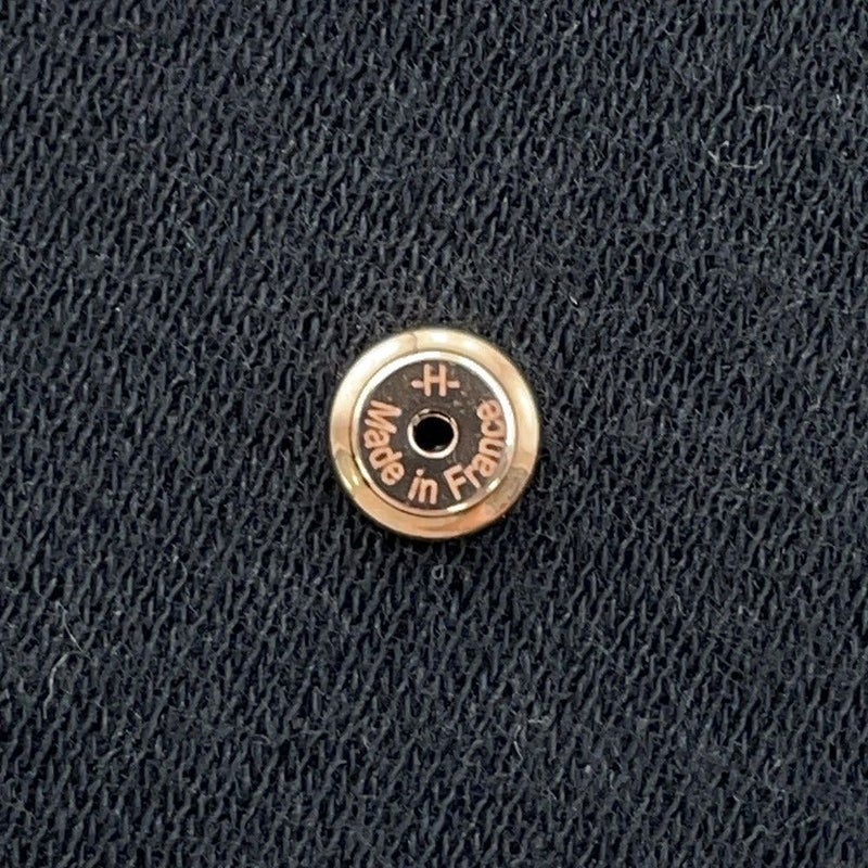 エルメス ピアス ブラゾン フォーブル/ピンクゴールド金具 メタル エナメル HERMES アクセサリー