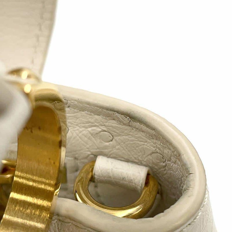 ルイヴィトン ハンドバッグ オーストリッチ カプシーヌBB LOUIS VUITTON 2wayショルダーバッグ 白