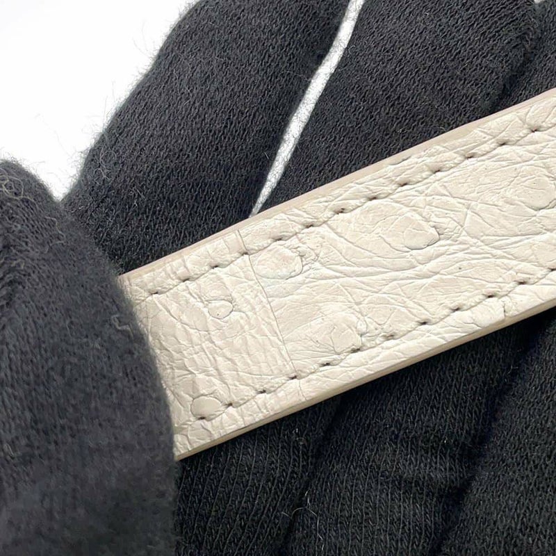 ルイヴィトン ハンドバッグ オーストリッチ カプシーヌBB LOUIS VUITTON 2wayショルダーバッグ 白