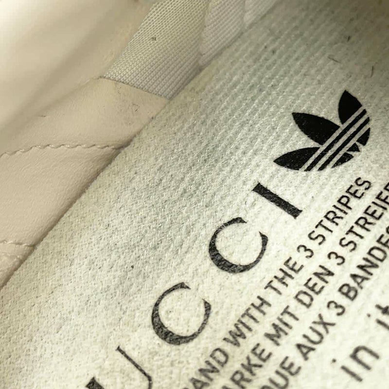 グッチ スニーカー アディダス コラボ ガゼル ウェッジソール レザー PVC レディースサイズ39 725655 靴