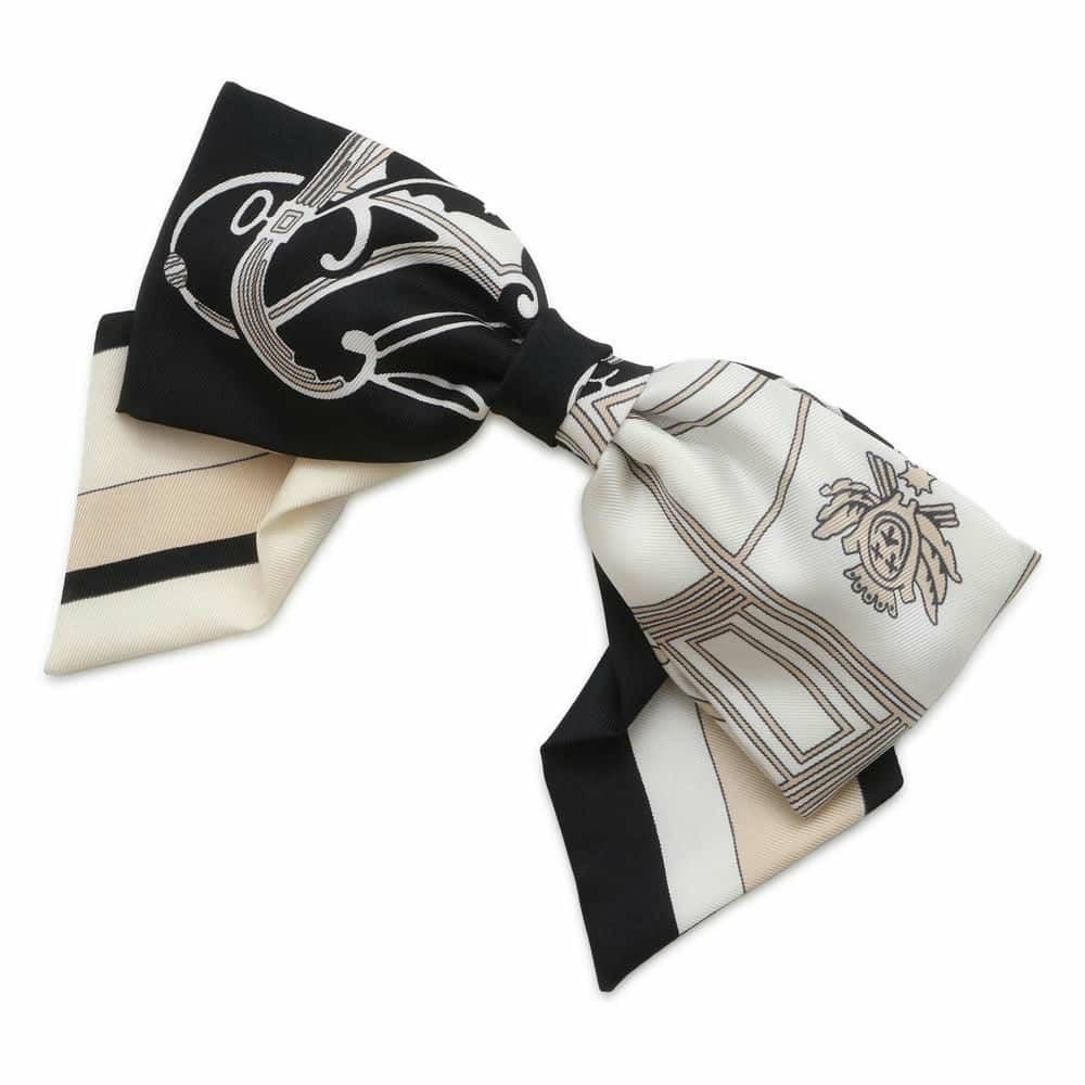 エルメス バレッタ グルネル エクスリブリス シルク HERMES ヘア
