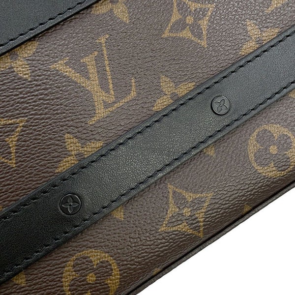 ルイヴィトン ショルダーバッグ モノグラム・マカサー ハンドル・ソフトトランク M45935 LOUIS VUITTON 黒 ブラック