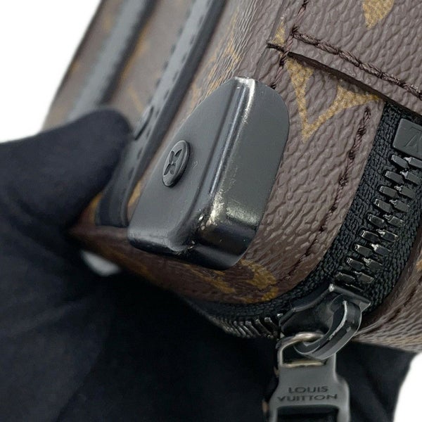 ルイヴィトン ショルダーバッグ モノグラム・マカサー ハンドル・ソフトトランク M45935 LOUIS VUITTON 黒 ブラック