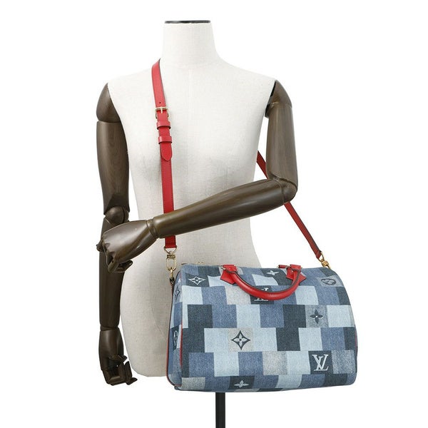 ルイヴィトン ハンドバッグ モノグラム・デニム スピーディ・バンドリエール 30 M45041 ヴィトン バッグ 2way ショルダーバッグ