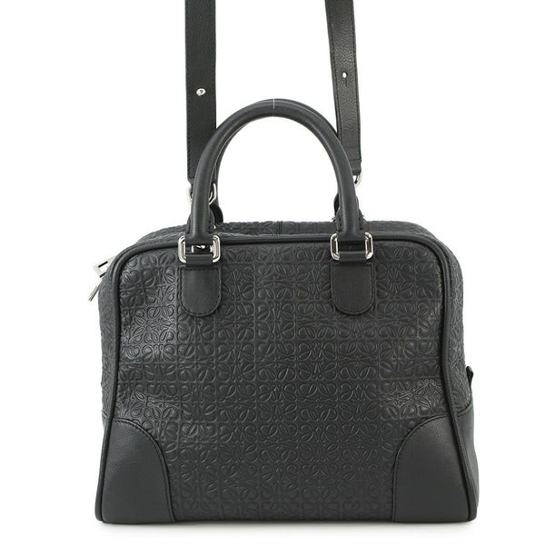 ロエベ ハンドバッグ リピートアナグラム アマソナ75 レザー 301.55.L03 LOEWE 2way 黒