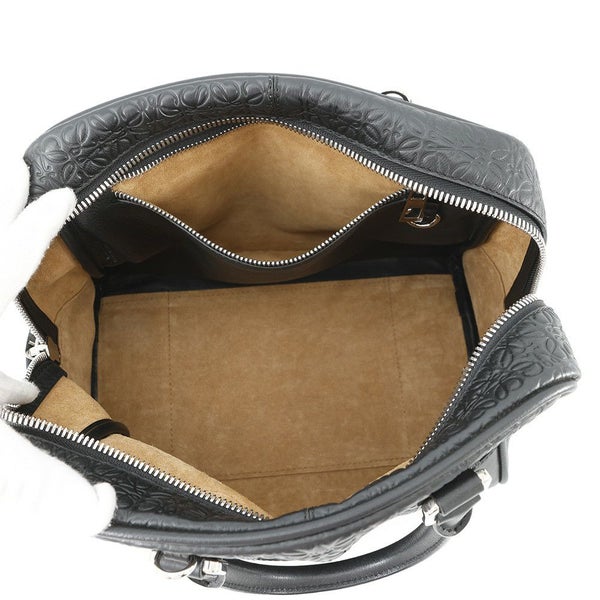 ロエベ ハンドバッグ リピートアナグラム アマソナ75 レザー 301.55.L03 LOEWE 2way 黒