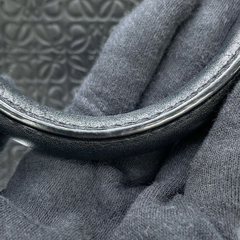 ロエベ ハンドバッグ リピートアナグラム アマソナ75 レザー 301.55.L03 LOEWE 2way 黒