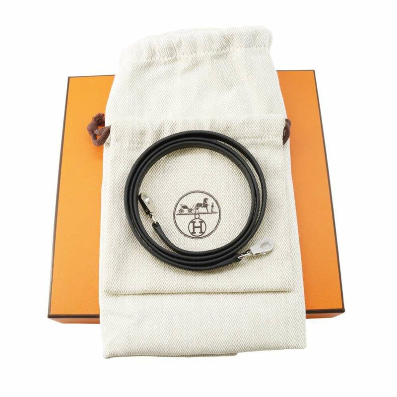 エルメス ハンドバッグ ミニケリードゥ 外縫い ブラック/シルバー金具 エプソン B刻印 2wayショルダー 黒