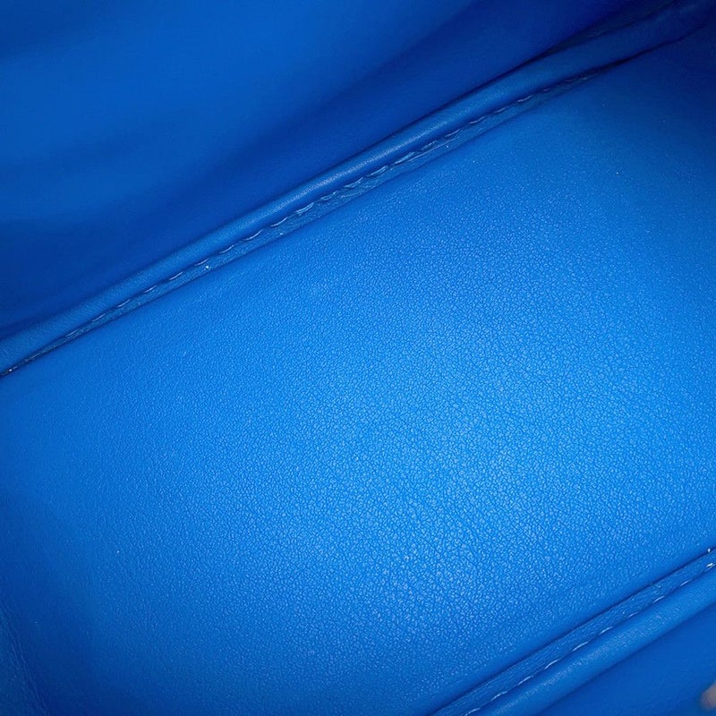 エルメス リンディ ミニ  ブルーイドラ/シルバー金具 トリヨンクレマンス W刻印 2wayショルダー