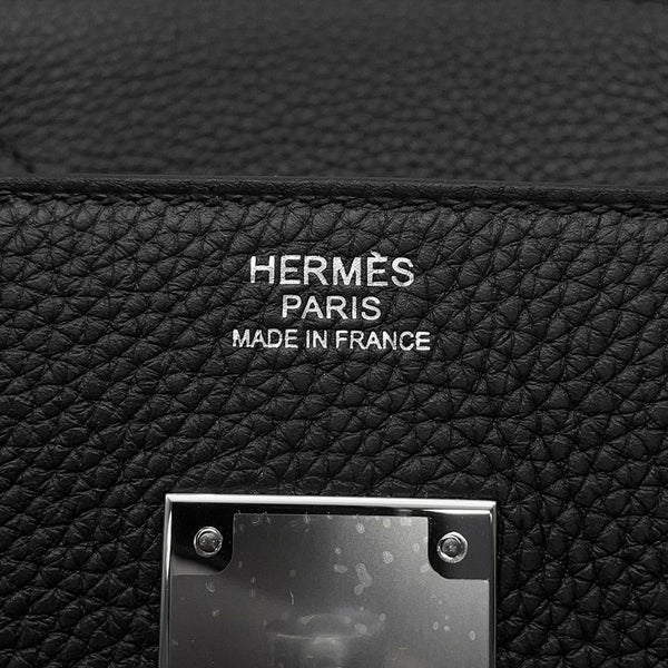エルメス バーキン30 ブラック/シルバー金具 トゴ W刻印 HERMES Birkin ハンドバッグ 黒