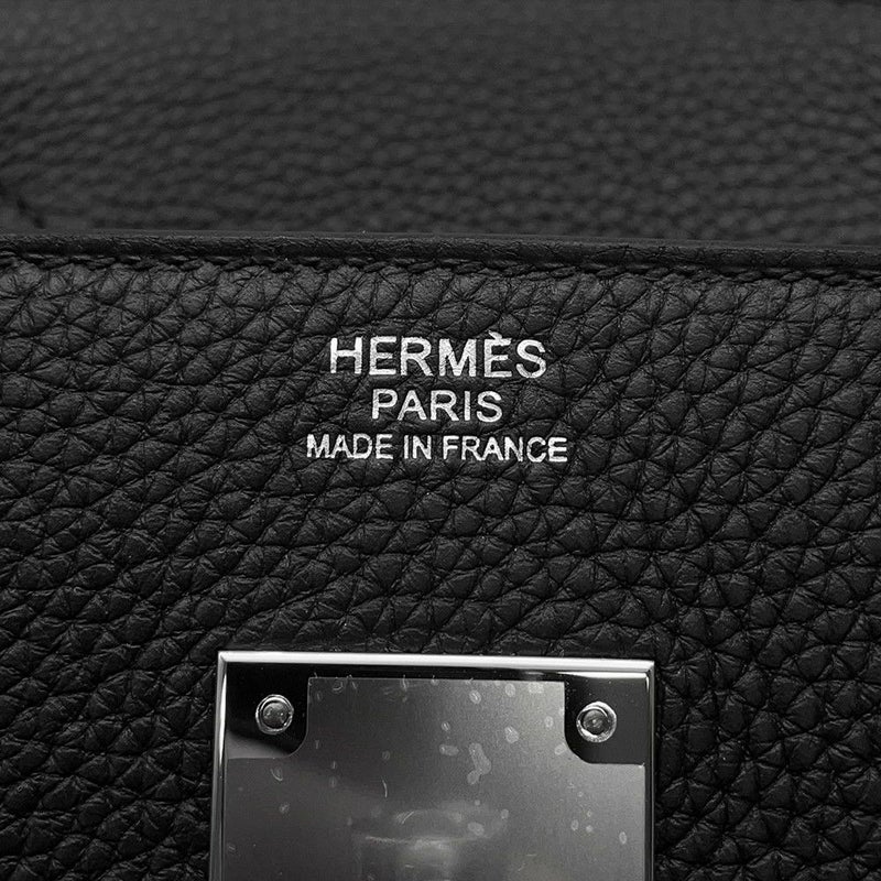 エルメス バーキン30 ブラック/シルバー金具 トゴ W刻印 HERMES Birkin ハンドバッグ 黒