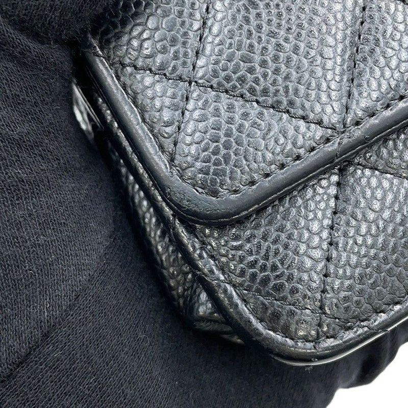シャネル チェーンウォレット クラシック マトラッセ ココマーク キャビアスキン AP0250 CHANEL 財布 黒