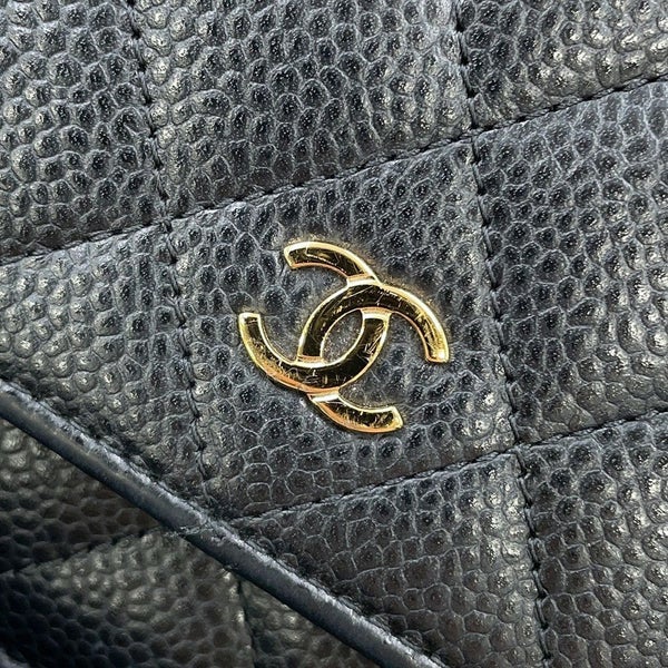 シャネル チェーンウォレット クラシック マトラッセ ココマーク キャビアスキン AP0250 CHANEL 財布 黒