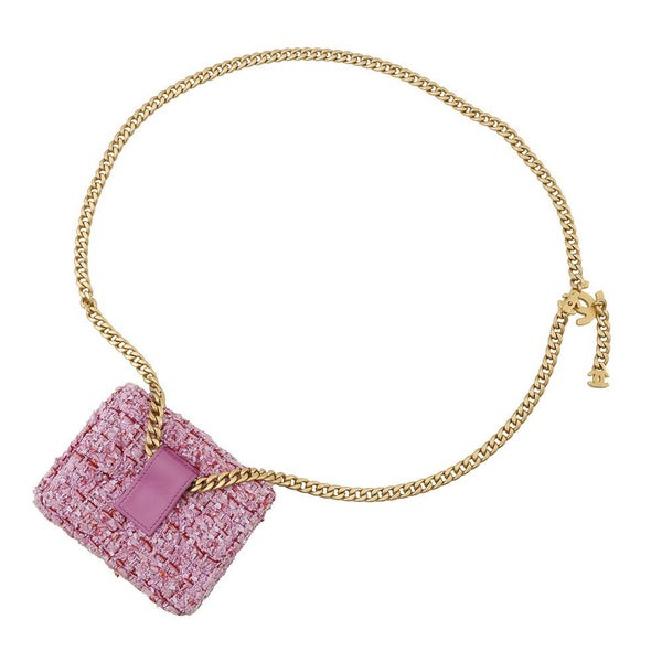 シャネル ボディバッグ ココマーク マトラッセ チェーンベルトバッグ ツイード CHANEL