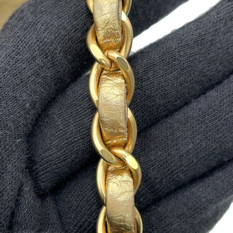 シャネル チェーンショルダーバッグ ミニ マトラッセ18 ココマーク ラムスキン CHANEL A35200