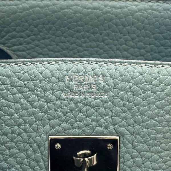 エルメス バーキン30 シエル/シルバー金具 トリヨンクレマンス □M刻印 HERMES Birkin ハンドバッグ