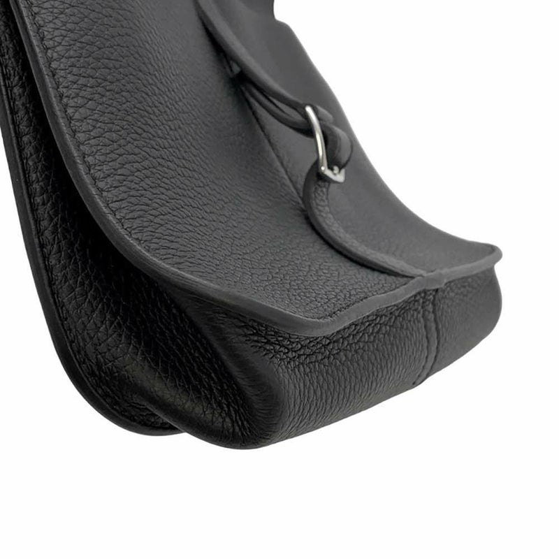 エルメス ハンドバッグ アルザン25 ブラック/シルバー金具 トリヨンクレマンス B刻印 2wayショルダー 黒