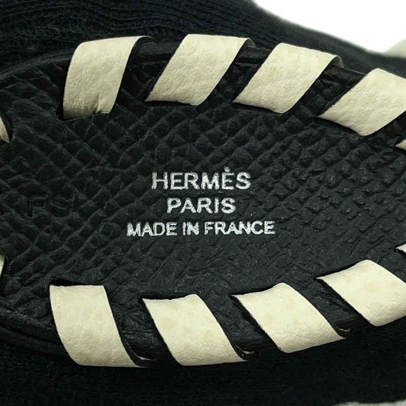 エルメス バッグチャーム シュバル トレッセ ブラック/ナタ エプソン K刻印 HERMES チャーム 黒