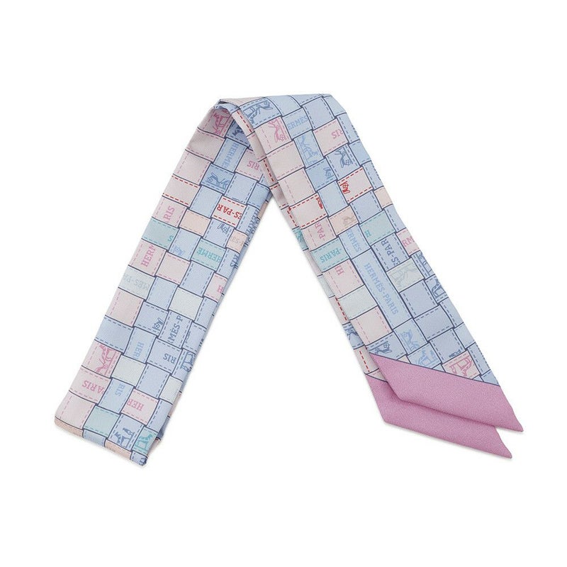 エルメス スカーフ ツイリー ボルデュック・チェック Bolduc au Carre HERMES シルクツイル 2019年秋冬