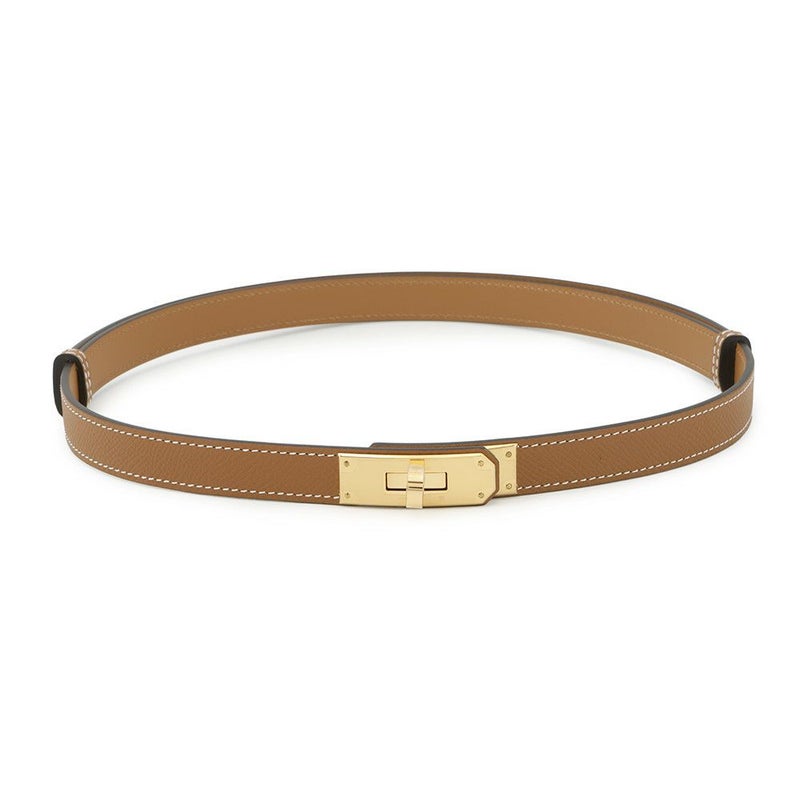 エルメス ケリーベルト ゴールド/ゴールド金具 エプソン B刻印 HERMES べルト
