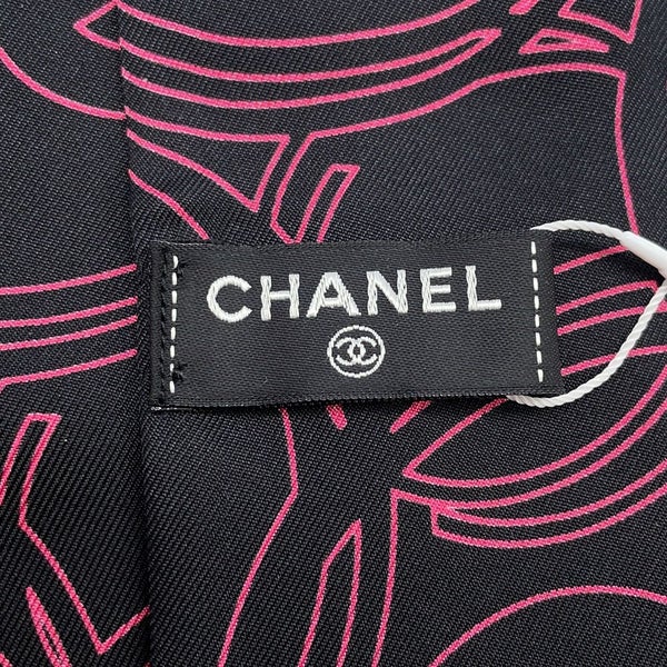 シャネル スカーフ ヘアバンド ココマーク CHANEL シルク 黒