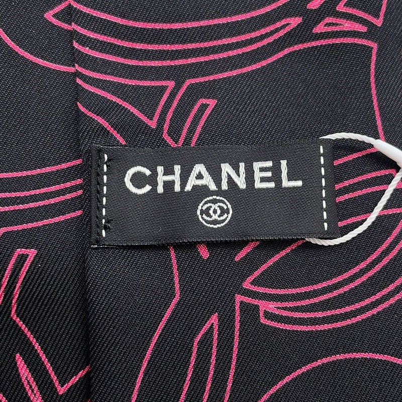 シャネル スカーフ ヘアバンド ココマーク CHANEL シルク 黒