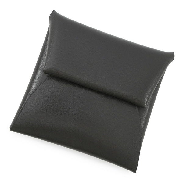 エルメス コインケース バスティア グラファイト ボックスカーフ K刻印 HERMES 小銭入れ