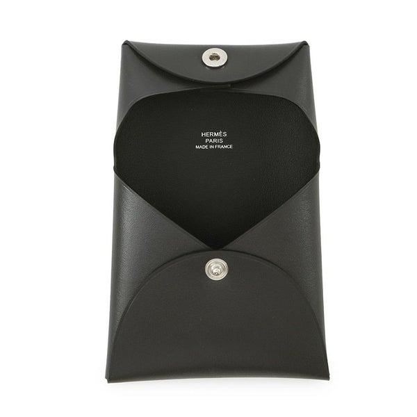 エルメス コインケース バスティア グラファイト ボックスカーフ K刻印 HERMES 小銭入れ